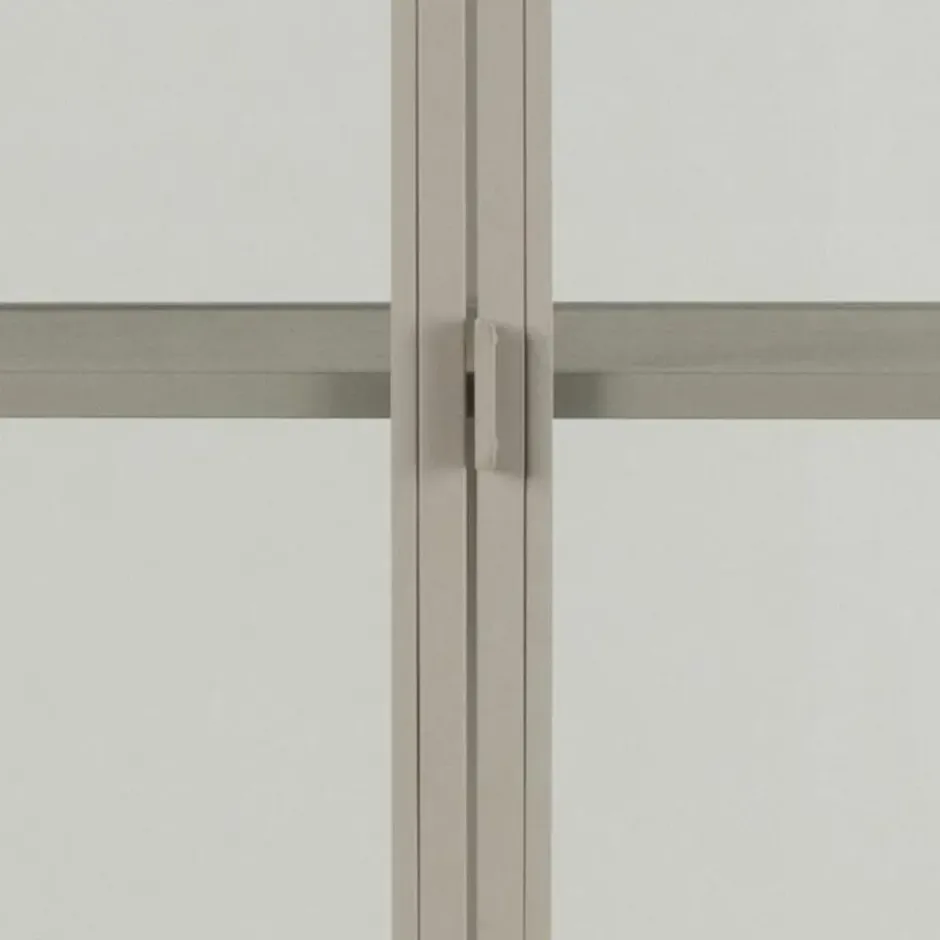 Vitrinekast - Grijs - 77x35x186cm - Varven