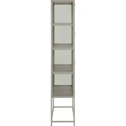 Vitrinekast - Grijs - 77x35x186cm - Varven