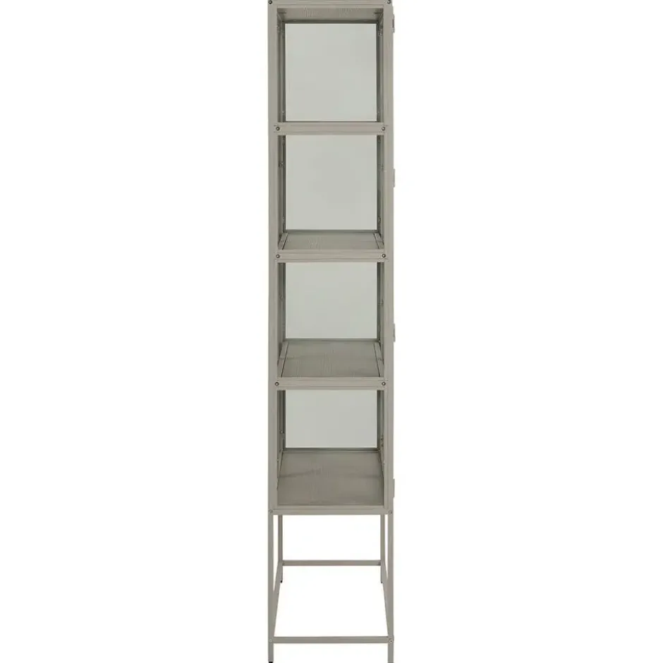 Vitrinekast - Grijs - 77x35x186cm - Varven
