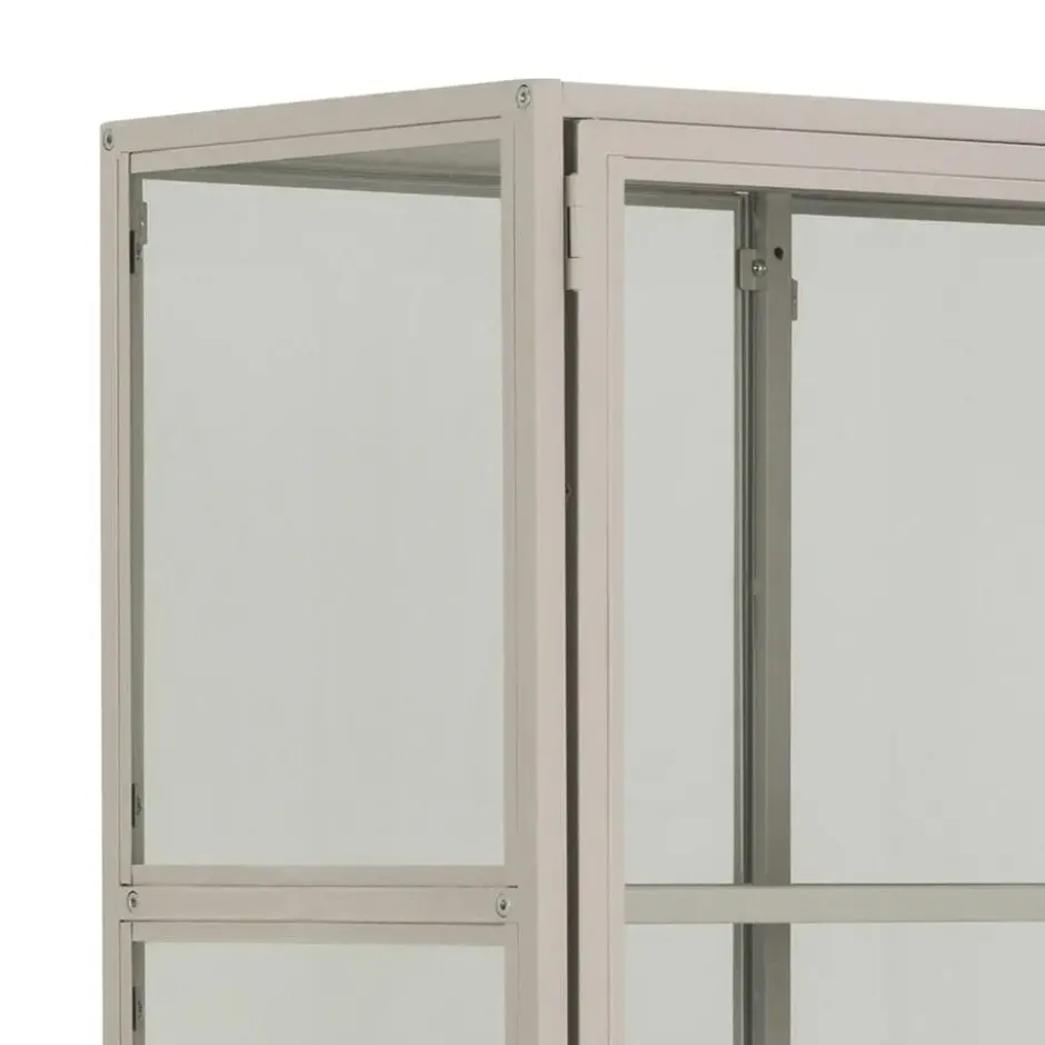 Vitrinekast - Grijs - 77x35x186cm - Varven