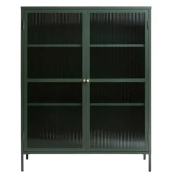 Vitrinekast Groen - 40x110,9x140cm - Metaal - Kast Bronco