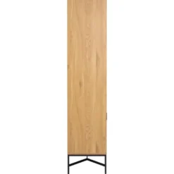 Vitrinekast Naturel Eikenlook - 80x40x180cm - Juna