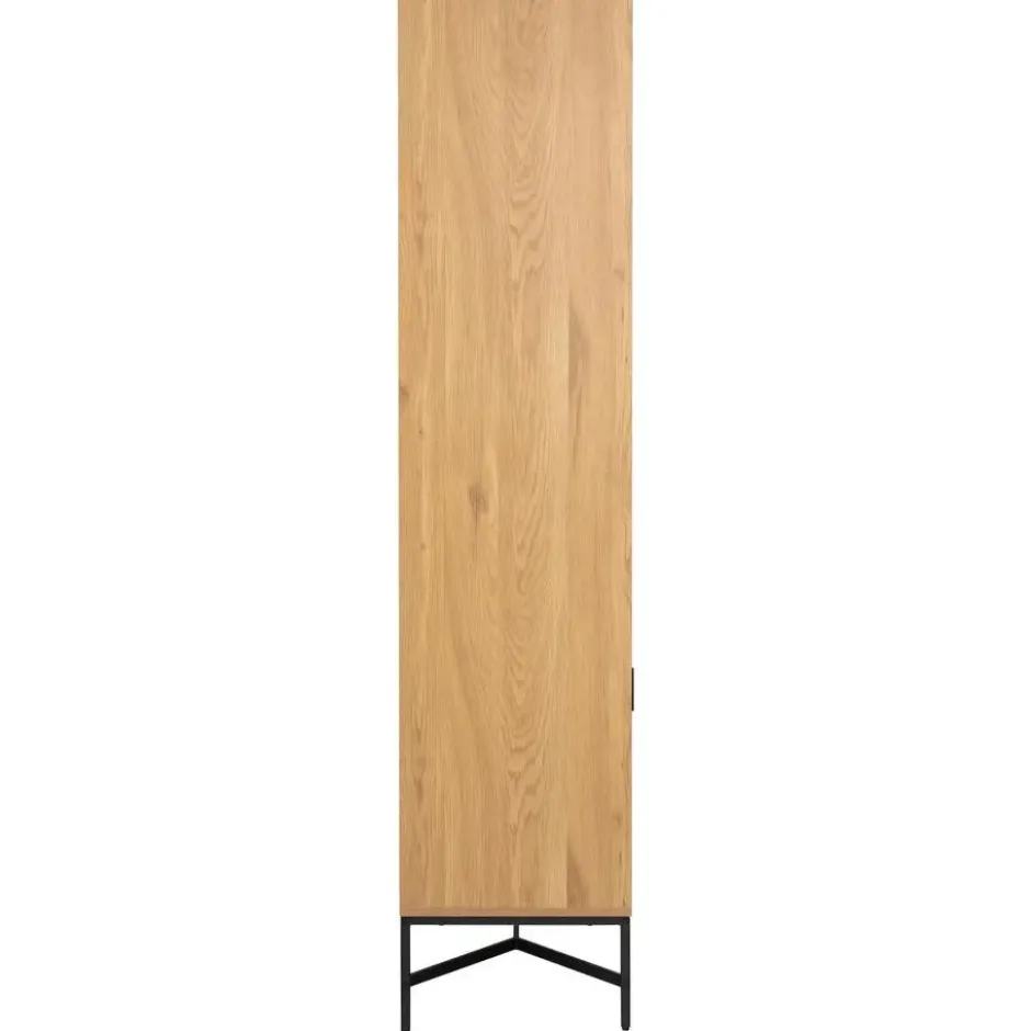 Vitrinekast Naturel Eikenlook - 80x40x180cm - Juna