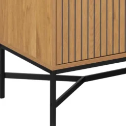 Vitrinekast Naturel Eikenlook - 80x40x180cm - Juna