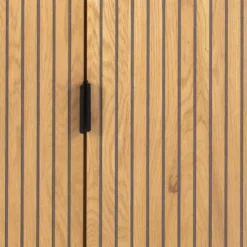 Vitrinekast Naturel Eikenlook - 80x40x180cm - Juna