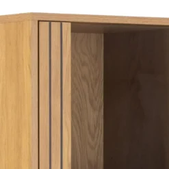 Vitrinekast Naturel Eikenlook - 80x40x180cm - Juna