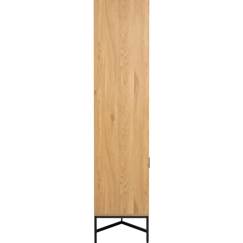 Vitrinekast Naturel Eikenlook - 80x40x180cm - Juna