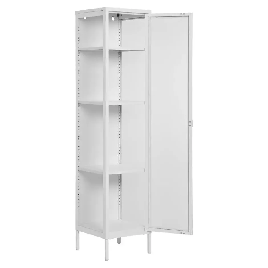 Vitrinekast Wit Metaal - 1 Deur - 40x35x180cm - Brisbane
