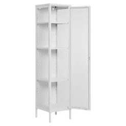 Vitrinekast Wit Metaal - 1 Deur - 40x35x180cm - Brisbane