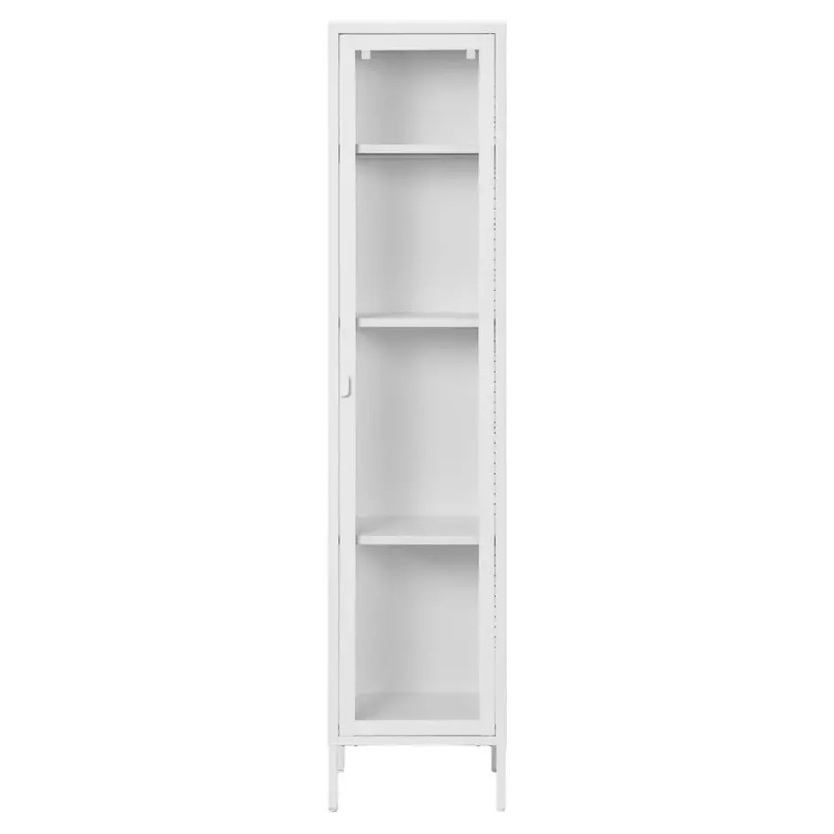 Vitrinekast Wit Metaal - 1 Deur - 40x35x180cm - Brisbane