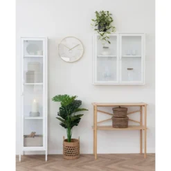 Vitrinekast Wit Metaal - 1 Deur - 40x35x180cm - Brisbane