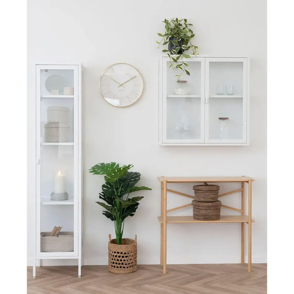 Vitrinekast Wit Metaal - 1 Deur - 40x35x180cm - Brisbane