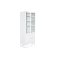 Vitrinekast Wit Staal - 80x40,5x190cm - Bakal