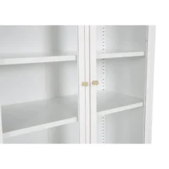 Vitrinekast Wit Staal - 80x40,5x190cm - Bakal