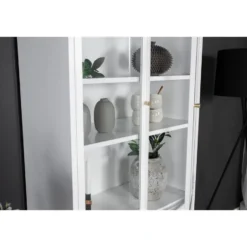 Vitrinekast Wit Staal - 80x40,5x190cm - Bakal