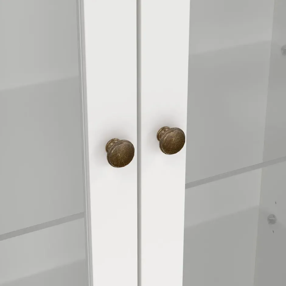 Vitrinekast Wit - 100x200x40cm - Paris