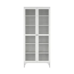 Vitrinekast Wit - 90x40x200cm - Roma