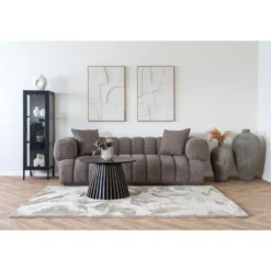 Vitrinekast Zwart Metaal - 1 Deur - 40x35x140cm - Brisbane