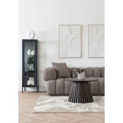 Vitrinekast Zwart Metaal - 1 Deur - 40x35x140cm - Brisbane