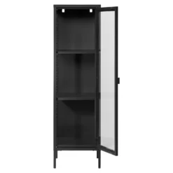 Vitrinekast Zwart Metaal - 1 Deur - 40x35x140cm - Brisbane