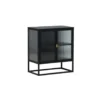 Vitrinekast Zwart Staal - 70x40x80cm - Garis