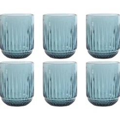 Vivalto Drinkglazen Sevilla - blauw - 6x - 275 ml
