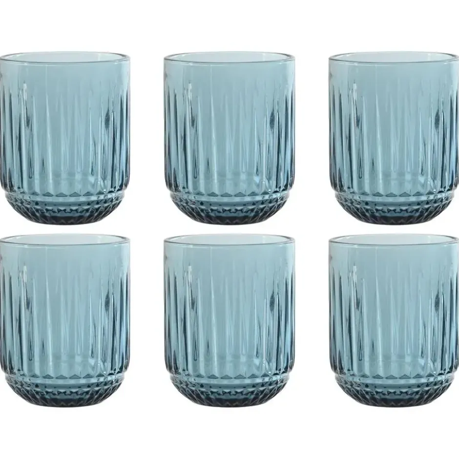 Vivalto Drinkglazen Sevilla - blauw - 6x - 275 ml