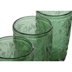Vivalto Drinkglazen Tropical Palms - groen - 6x - 370 ml