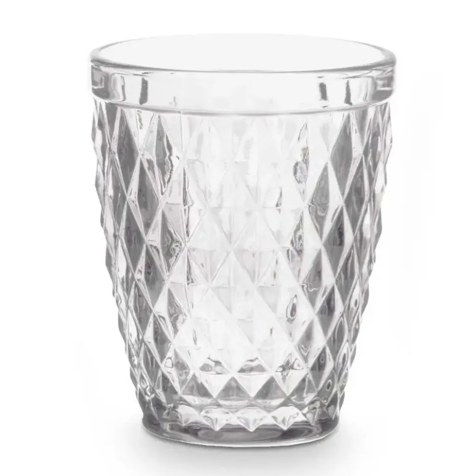 Vivalto Drinkglazen/waterglazen Diamonds - glas - 6x - 250 ml