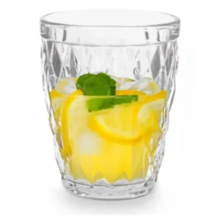 Vivalto Drinkglazen/waterglazen Diamonds - glas - 6x - 250 ml