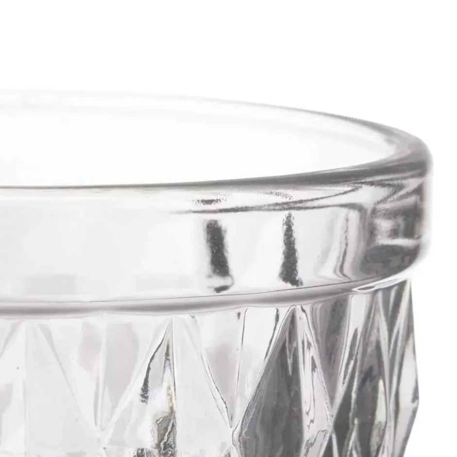 Vivalto Drinkglazen/waterglazen Diamonds - glas - 6x - 250 ml