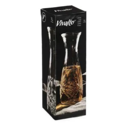 Vivalto schenkkan/water/wijn karaf - glas - transparant - 1000 ml