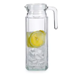 Vivalto schenkkan/water/wijn karaf - glas - transparant - 1000 ml