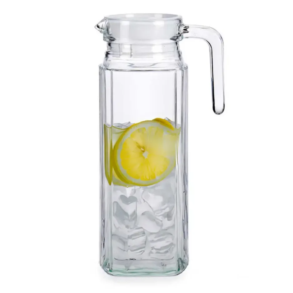 Vivalto schenkkan/water/wijn karaf - glas - transparant - 1000 ml