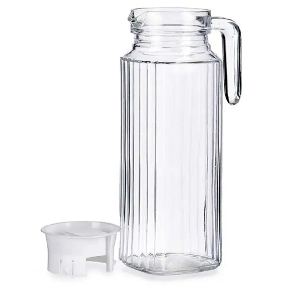 Vivalto schenkkan/water/wijn karaf - glas - transparant - 1000 ml