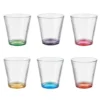 Vivalto Waterglazen/drinkglazen - 6x - kleurenmix - 310 ml - 9 cm