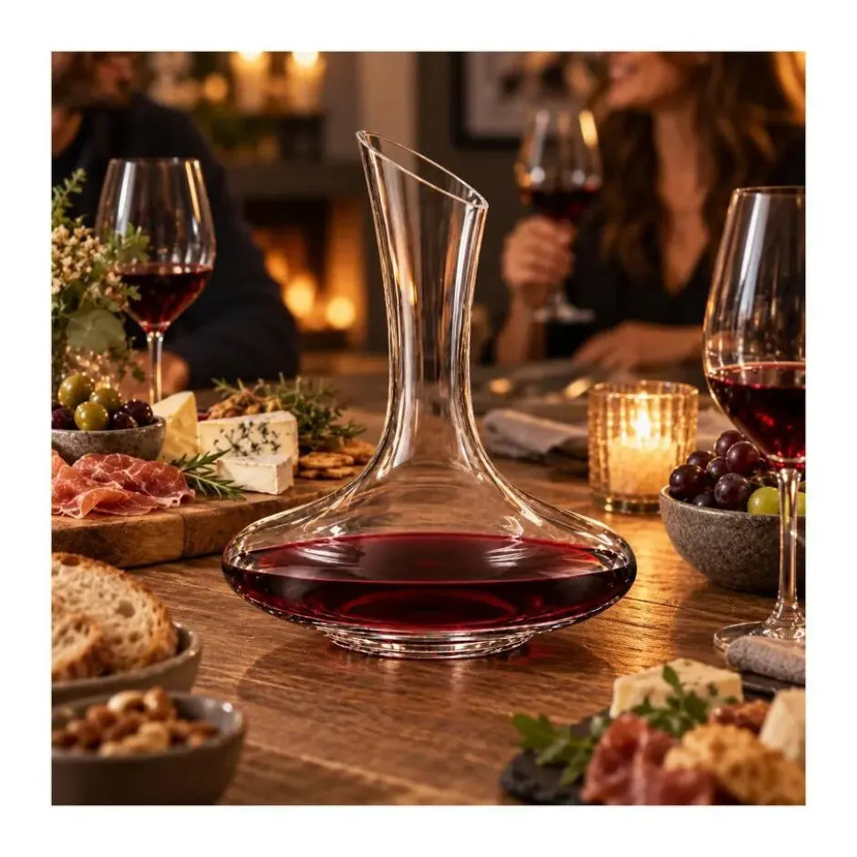 Vivalto Wijn karaf - 1,8 liter - decanteer schenkkan - glas