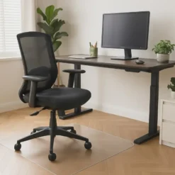 Vloerbeschermer - Antistatisch PVC - Harde vloer - 116x150 cm