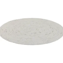 Vloerkleed Anjali - wit - Ø100 cm