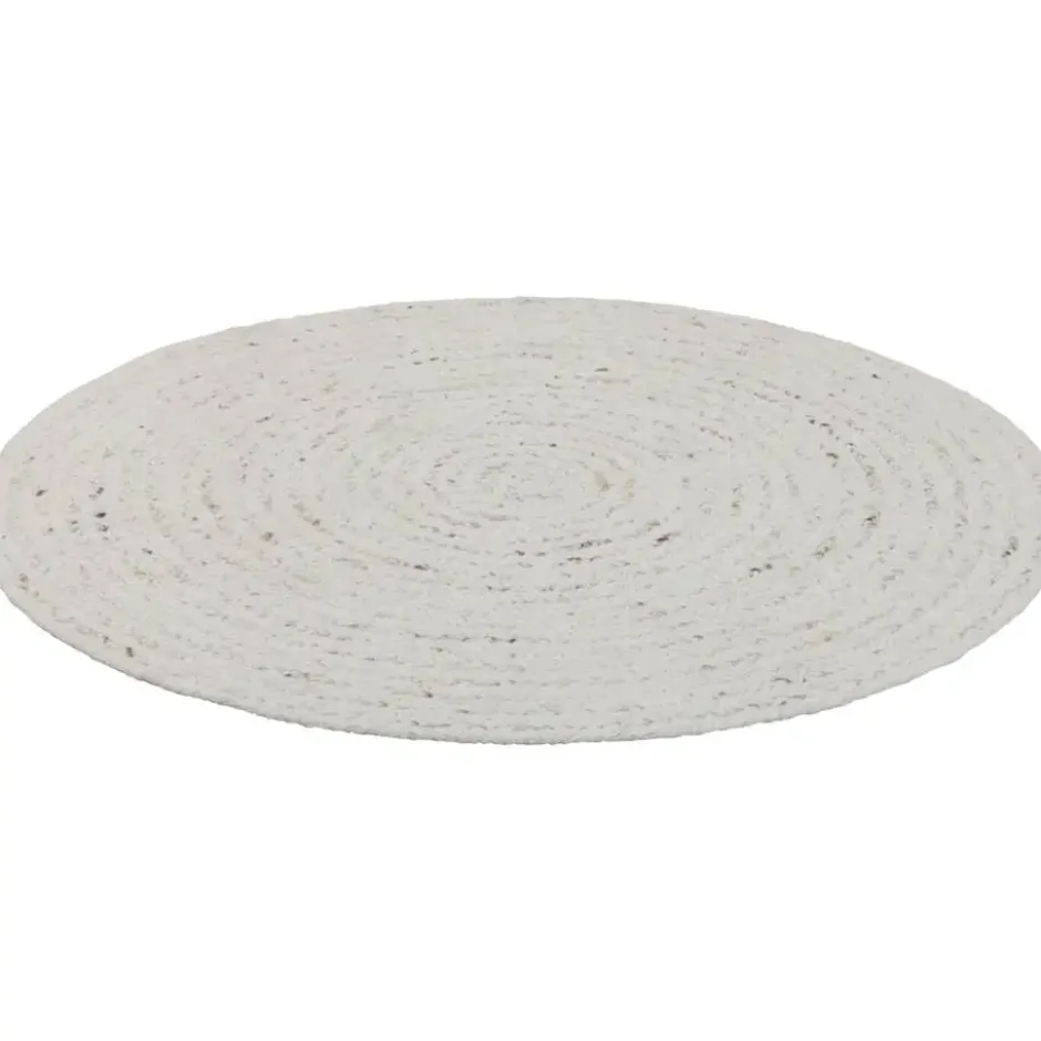 Vloerkleed Anjali - wit - Ø100 cm