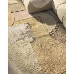 Vloerkleed Madras - naturel - Ø100 cm