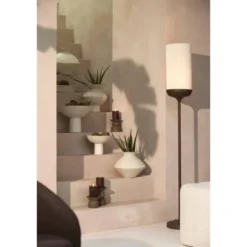 Vloerlamp Dania - Crème/Bruin - Ø23x159cm