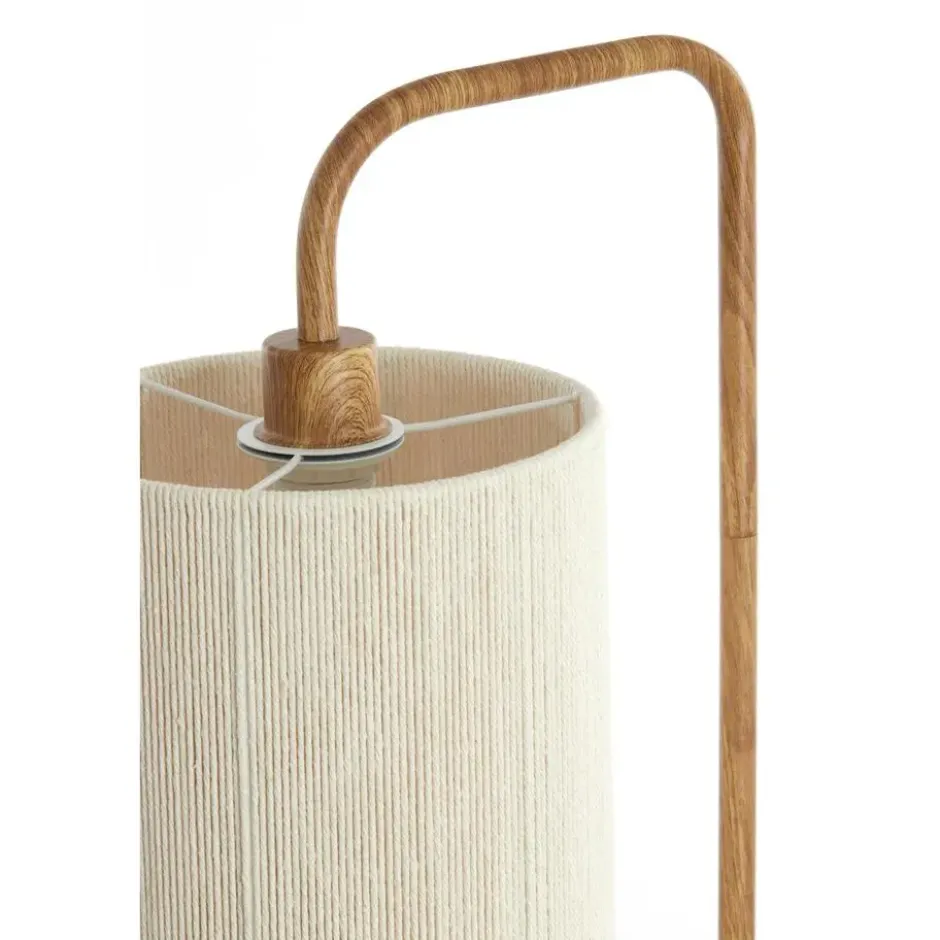 Vloerlamp Donio - Naturel/Crème - 33.5x28x155cm