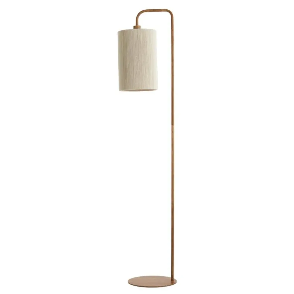 Vloerlamp Donio - Naturel/Crème - 33.5x28x155cm