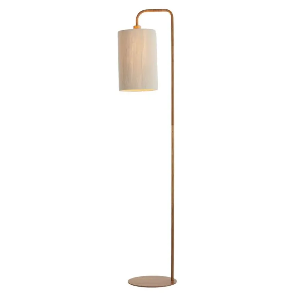 Vloerlamp Donio - Naturel/Crème - 33.5x28x155cm