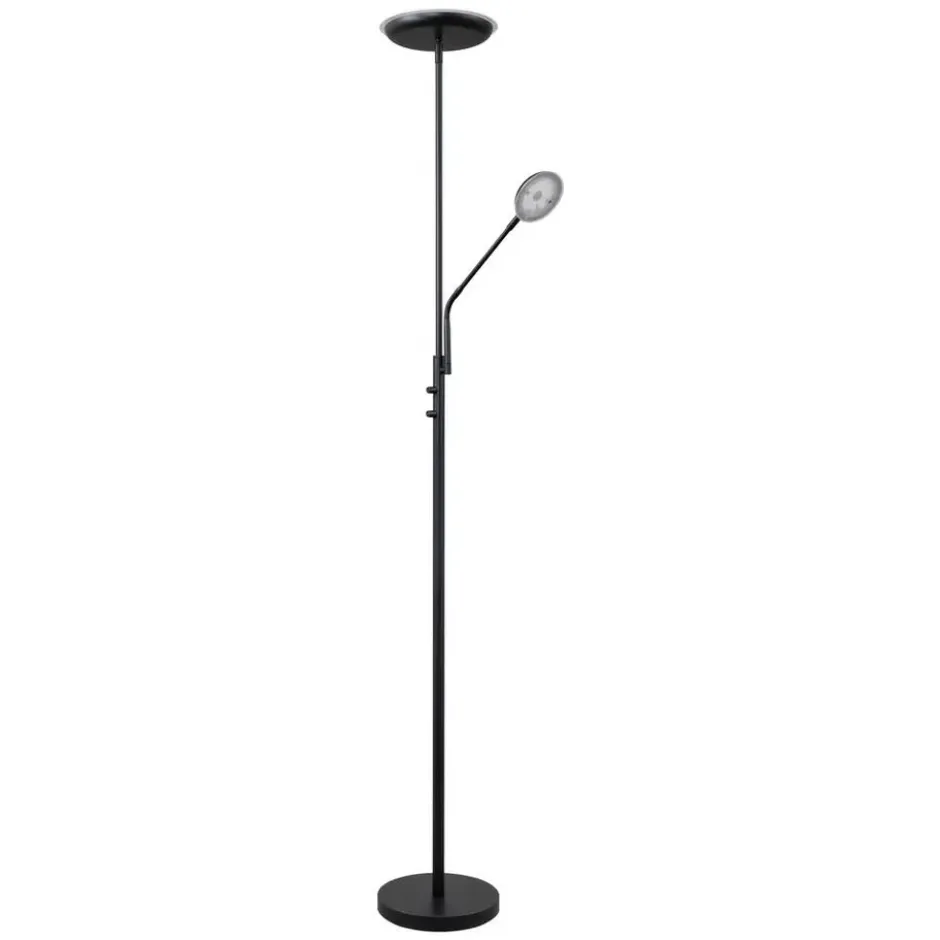 Vloerlamp Luca LED - zwart metaal/glas - 182xØ36 cm