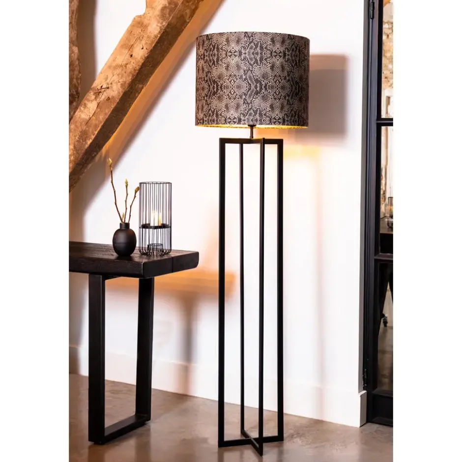 Vloerlamp Mace - Zwart - 30x30x140cm