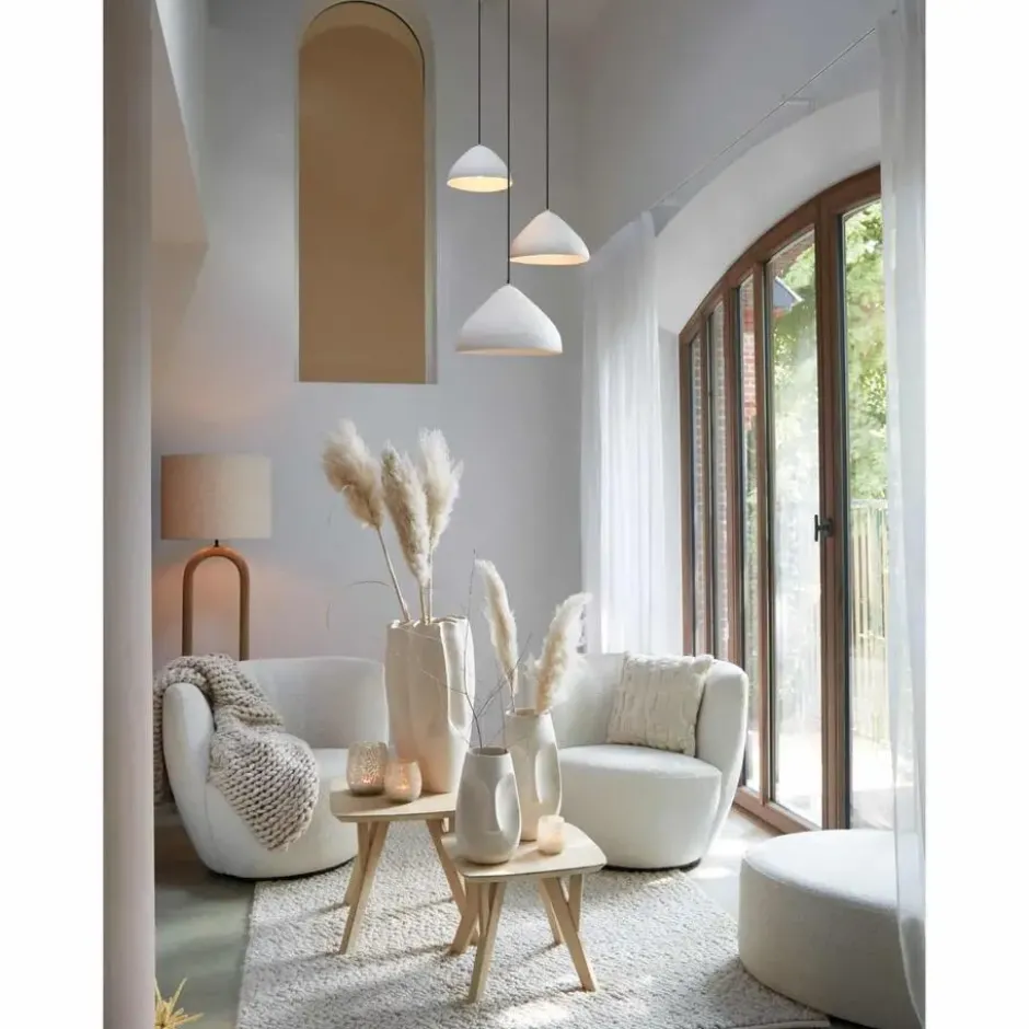 Vloerlamp Paceco - Naturel - 35x20x119cm