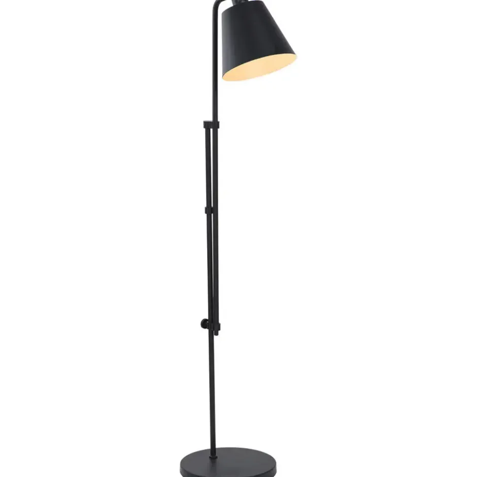 Vloerlamp Xemm - zwart metaal - E27 - 110x30xØ25 cm