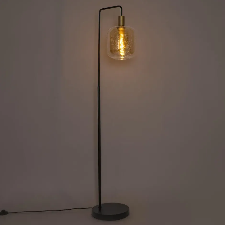 Vloerlamp Zuzanna E27 - amber - 150x35,5x21 cm